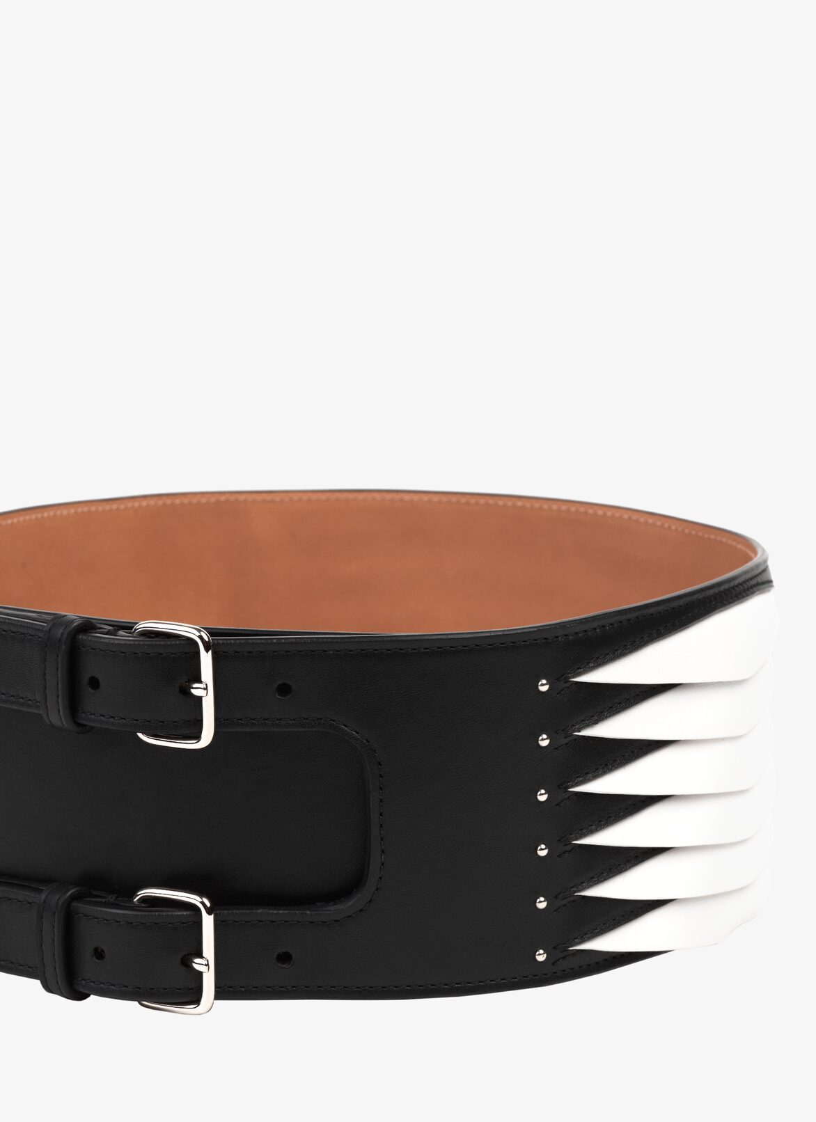 GRAPHIC CORSET BELT ALAÏA WHITE/BLACK GRAPHIC CORSET BELT